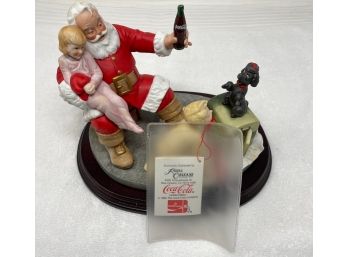 Coca Cola Santa And Two Children Figurine