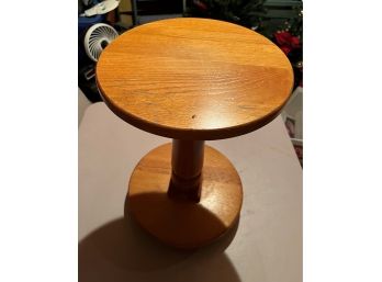 Small Round Wooden End Table