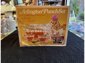Vintage Anchor Hocking Arlington Punch Set - In Original Box