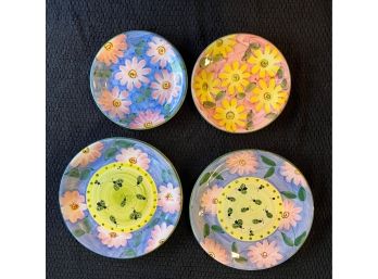 Favanol Hand Painted Set Of 4 Plates From Portugal