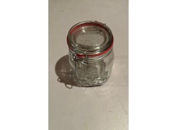 Anchor Hocking Snowflake Embossed Glass Kitchen Canister