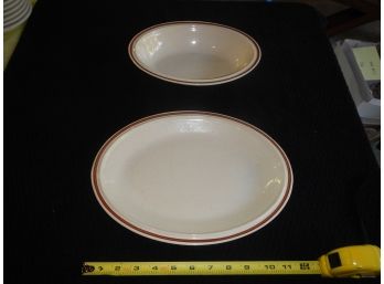 Casual Elegance - Stoneware - Made In Japan - Two Platters