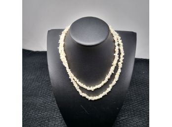 Costume Jewelry - Sand Colored Stone Necklace