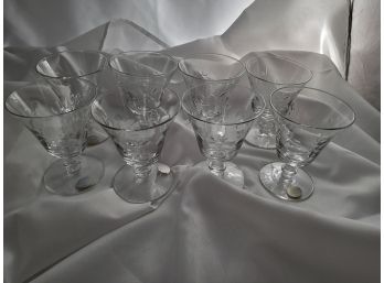 Glastonberry Lotus Crystal - Set Of Eight (8) 4' Cocktail Glasses