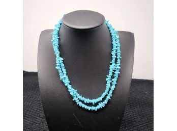 Costume Jewelry - Sky Blue Stone Necklace