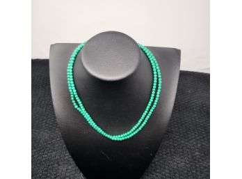 Costume Jewelry - Green Bead Neclase