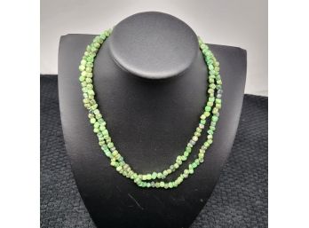 Costume Jewelry - Green Stone Bead Necklace