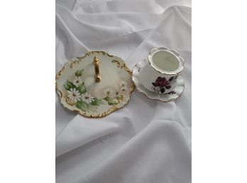 Royal Dover Sugar Dish W/Plate And Misc Decorative Plate