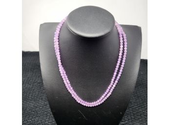 Costume Jewelry - Purple Stone Beaded Necklace