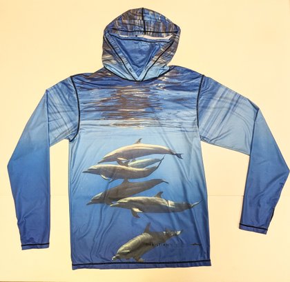Christian Vizl Hoodie Size XXS Underwater Ocean Graphics Lightweight Sweatshirt