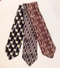 Silk Ties - Geometric Patterns - 3 Tie Lot