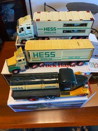 Three Collectible Hess Trucks I  Boxes