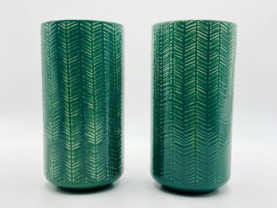 Pair Of Ceramic Vases Made In Portugal