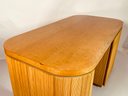 Pencil Reed Executive Desk In The Style Of Karl Springer, USA 1970's
