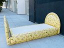 Single Bed Upholstered In A Floral Fabric, Single Size