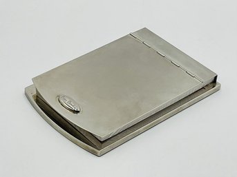 Silver Tone Notepad Holder By Pierre Cardin, Signed
