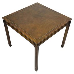 Game Table With Leather Top By Baker Furniture 'Collectors Edition'