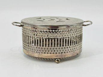 Vintage Silverplated Candle Burner, Made In England