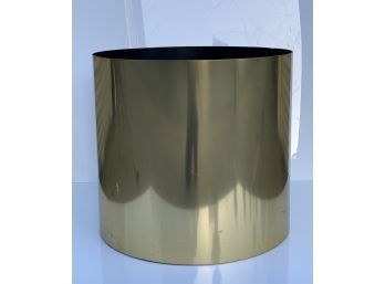 Large Round Brass Tone Planter Made In England