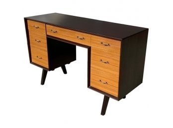 Mid-Century Modern Desk With 7 Drawers