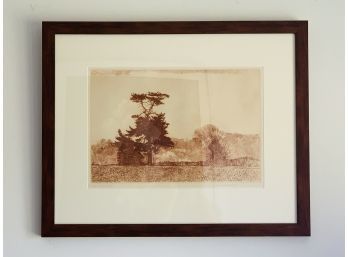 Herbert Fink, LONESOME PINE, Etching On Paper,1979