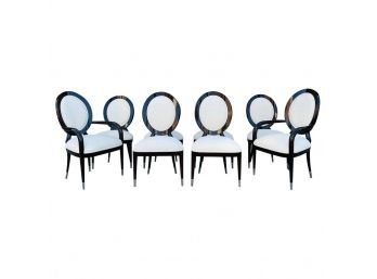 Set Of 8 Ballonback Chairs, 6 Side Chairs & 2 Armchairs