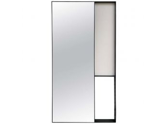 Full Length Mirror In Solid Steel Frame W/ Aged Patina