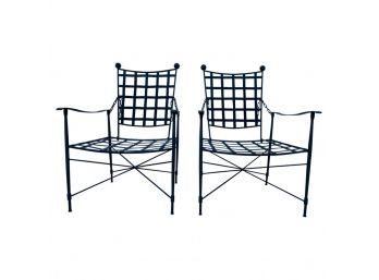 Pair Of Metal Patio Lounge Chairs Salterini Style