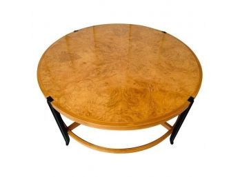 Stunning Coffee Table In Burlwood & Lacquered Legs