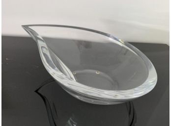 Tear Shape Crystal Bowl By Martti Rytkonen For Orrefors