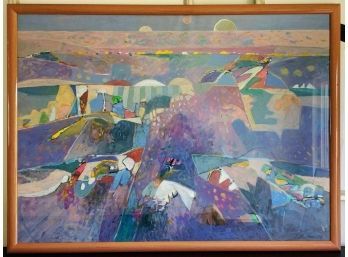 Extra Large Watercolor By Keith Finch 1919-1993 Signed
