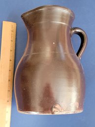 Early New England Brown Glazed Pitcher