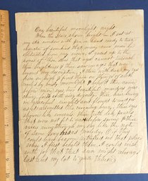 8 Pages Of Hand Written Story Of Hills Academy In Essex Connecticut: Hand Written In Period Hand 1840s