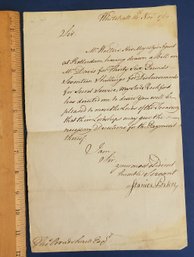 1769 British Spy Payment For The 'kings Agent In Rotterdam' Against The Dutch- Whitehall Issued Very Rare