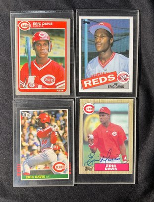 Cincinnati Reds Eric Davis Baseball Cards Fleer And Topps 1986