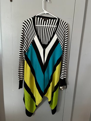 Funky Vibrant 1990s Vintage Style Women's Sweater
