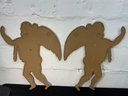Painted Metal Angel Figures (Modern)
