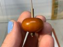 Butterscotch Bakelite? Or Amber? Lariat Style Sterling Necklace