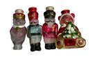 Vintage Christmas Light Covers Nutcracker Characters Train Etc Glass And Hand Painted