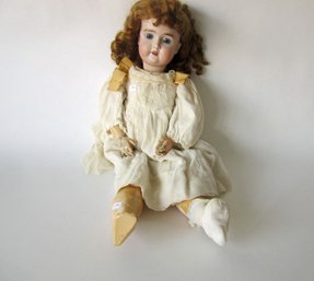German Bisque-head Doll E Red Curls
