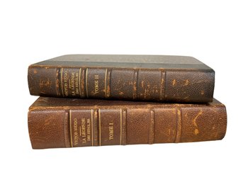 Set Of Two 1887 Antique Victor Hugo Books In French