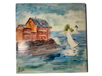 Hand Painted Gloucester MA Paint Factory Tile