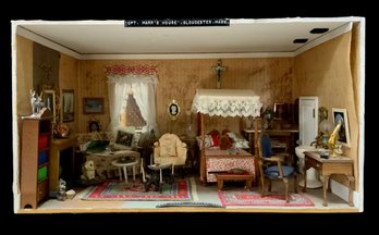 Captain Marr's House  Furnished Shadowbox Vintage And Antique Doll Furniture