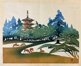 Nenjiro Inagaki 1963 Woodblock Print Numbered And Signed