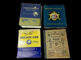 Four Books Of Antique National And International Stamps