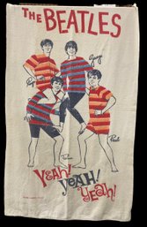 Authentic 1960s Beatles Yeah Yeah Yeah Towel Offficial NEMS