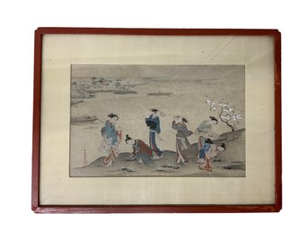 Antique 1901 Harunobu Print From Brinkley's Pictorial Art