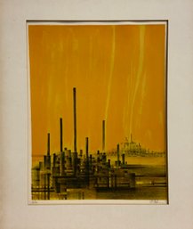 Richard Florsheim Signed And Numbered Factory Fires Print