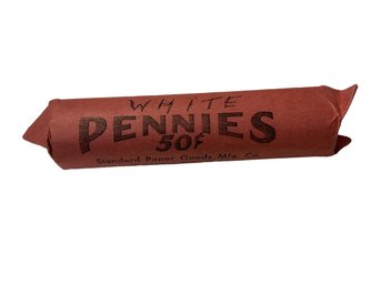 Unsearched Roll Of 1943 Zinc 'White' Pennies WWII Era