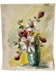 Watercolor Of Wild Roses By Lillian Grow Rockport Artist